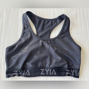 ZYIA Black Active Scoop Neck Sports Bra | Large